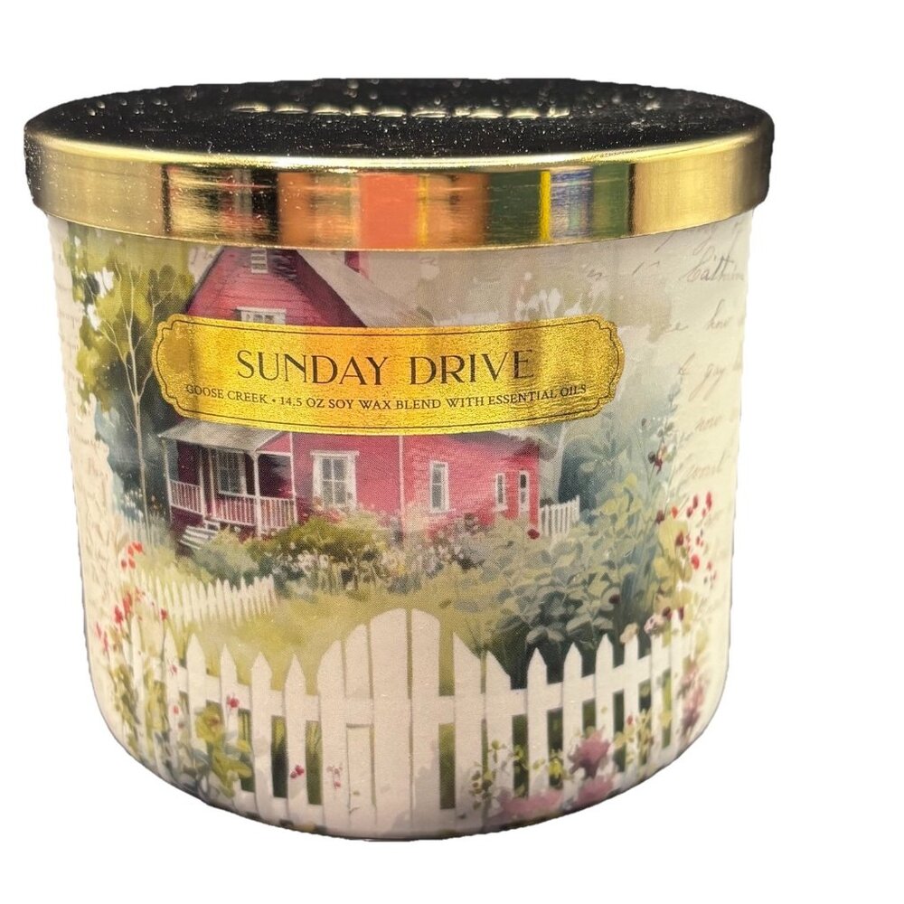 Goose Creek Sunday Drive 3 Wick Jar Candle 14.5 oz Cactus Flower Raspberry Lemon